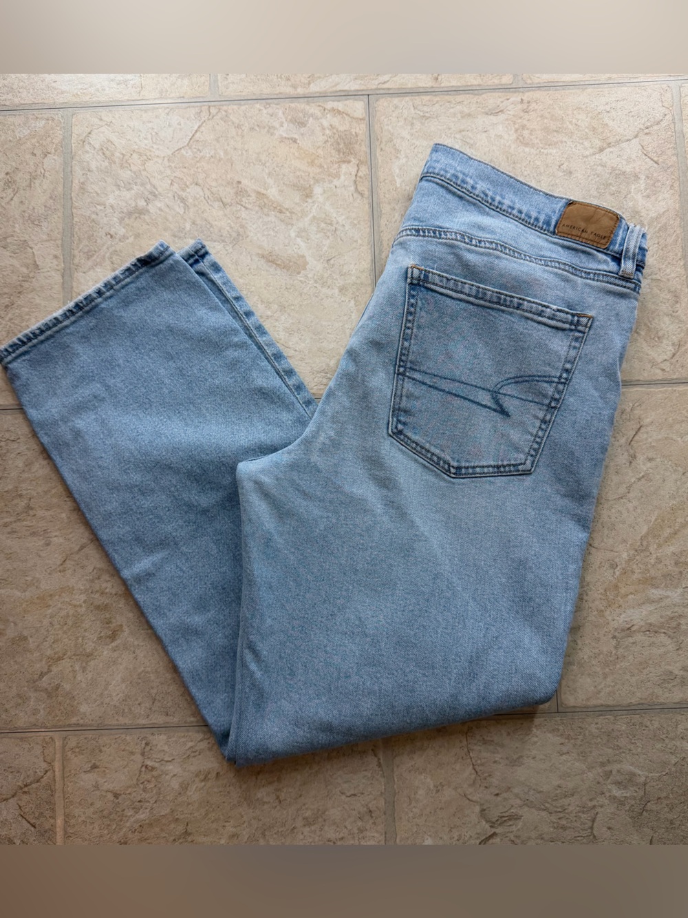 American Eagle Outfitters Light Wash Straight Leg Jeans